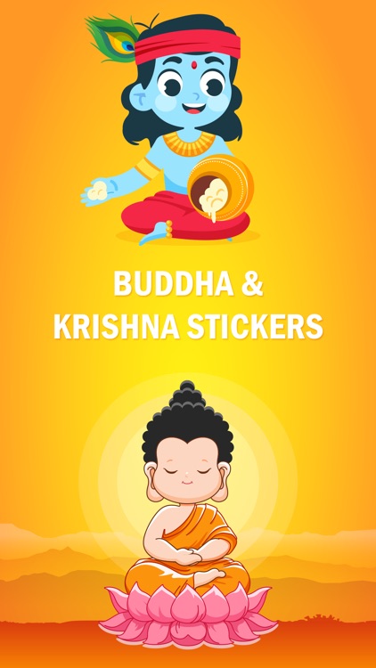 Buddha And Krishna Stickers