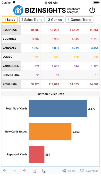 BIZINSIGHTS Dashboard Screenshot