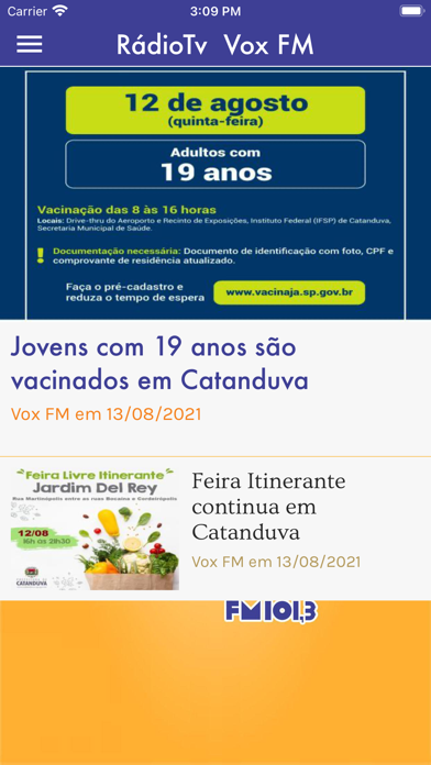 Rádio Vox Fm 101,3 - Catanduva Screenshot