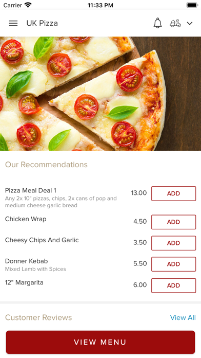 Uk pizza, Screenshot