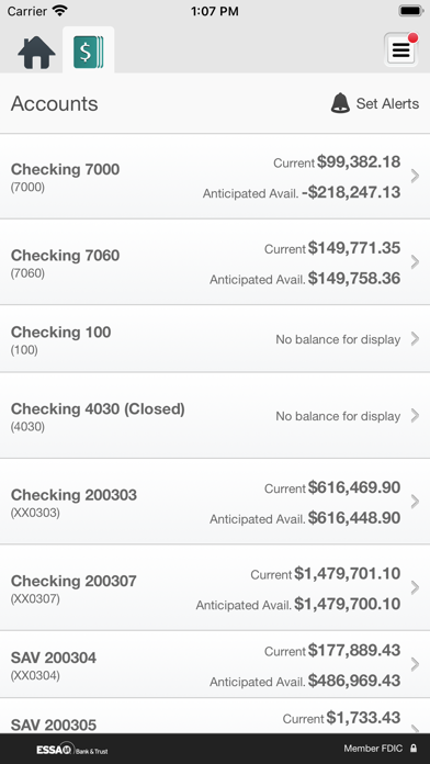 ESSA Business Mobile Banking Screenshot
