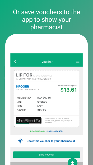 MainStreet Rx Screenshot