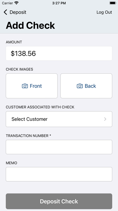 Business Mobile Remote Deposit Screenshot