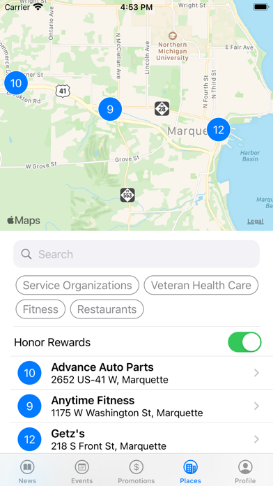 Marquette County Veterans App Screenshot