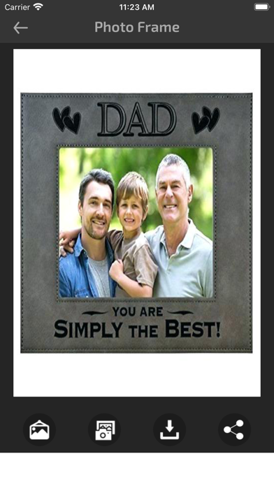 Fathers Day Wishes Frame Cards Screenshot