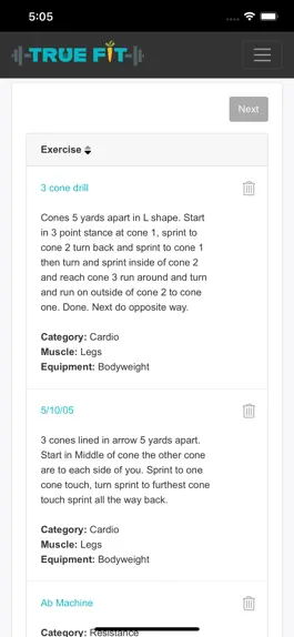 Game screenshot True Fit Training & Nutrition hack