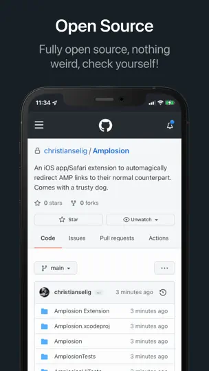 Capture d'écran de Amplosion: Redirect AMP Links sur iPhone 4