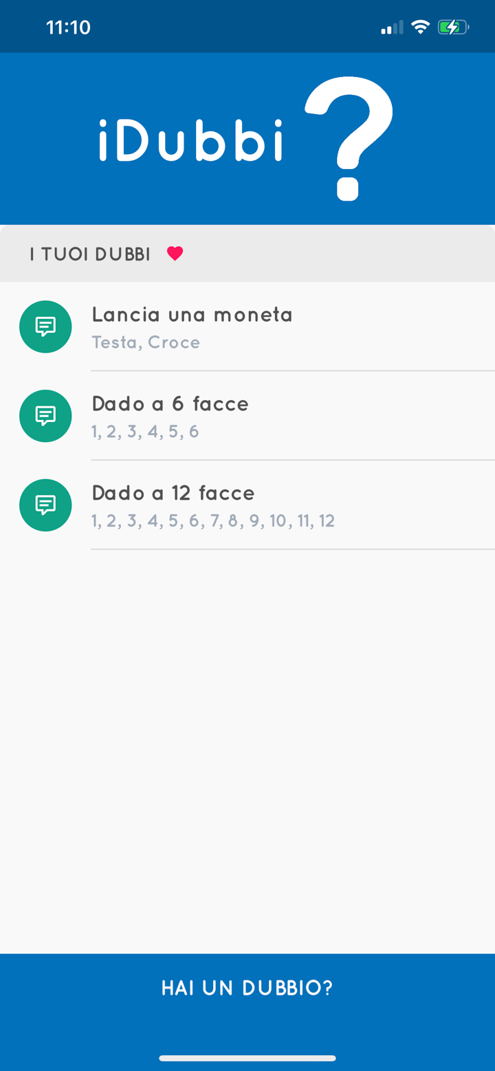 iDubbi - Risolvi i tuoi dubbi screenshot 1