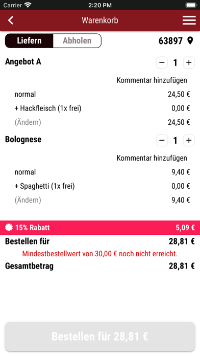 Pizza Schad Screenshot