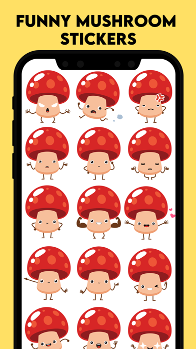 Funny Mushroom Stickers! Screenshot