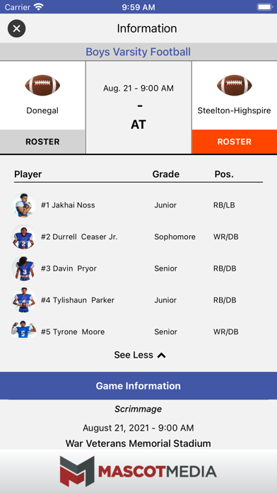 Steelton-Highspire Athletics Screenshot