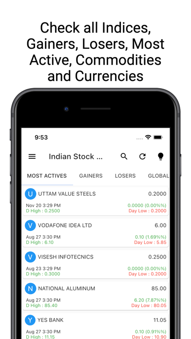 Indian Stock Market Live Screenshot