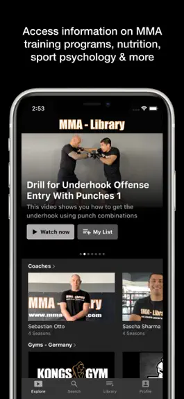 Game screenshot MMA Library apk