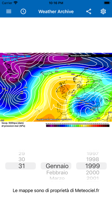 Weather Archive Screenshot