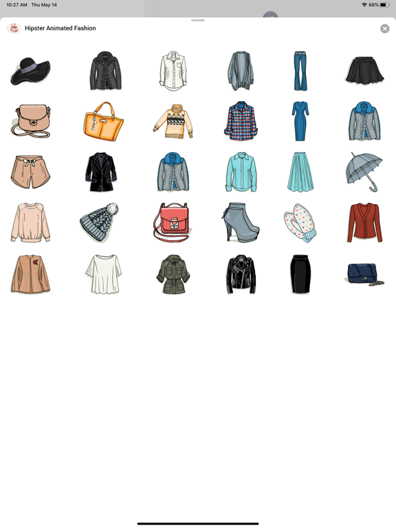 Screenshot #1 for Hipster Animated Fashion Emoji