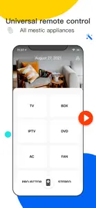 Universal remote control-TV AC screenshot #1 for iPhone