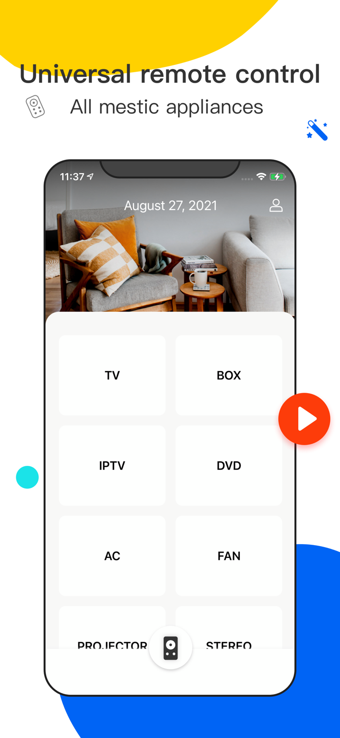 Universal remote control-TV AC