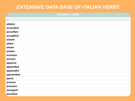 Italiaanse werkwoorden Quiz iPad app afbeelding 8