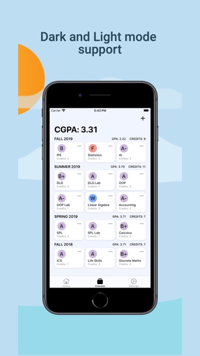 CGPA Calculator & Tracker Screenshot