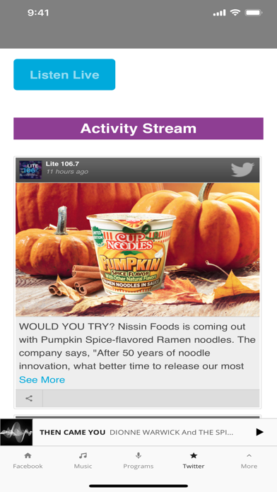 Lite 106.7 CHSV-FM Screenshot