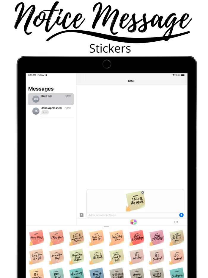 Notice Message Stickers