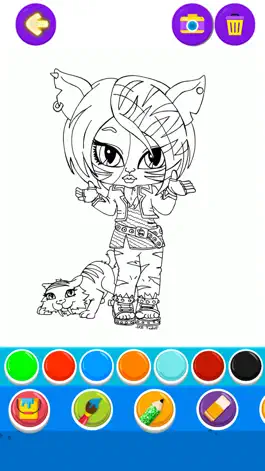 Game screenshot Monster Girl Coloring Book apk