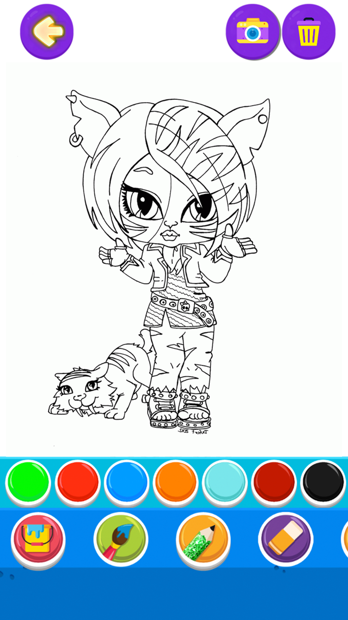 Monster Girl Coloring Book