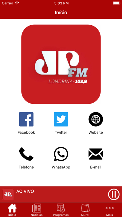 Rádio Jovem Pan - Londrina Screenshot