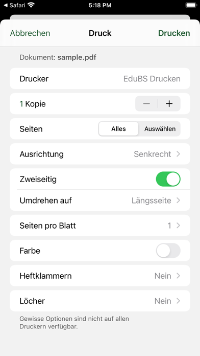 eduBS Mittelschulen Screenshot