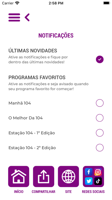 Rádio 104 FM - 104,1 FM Screenshot