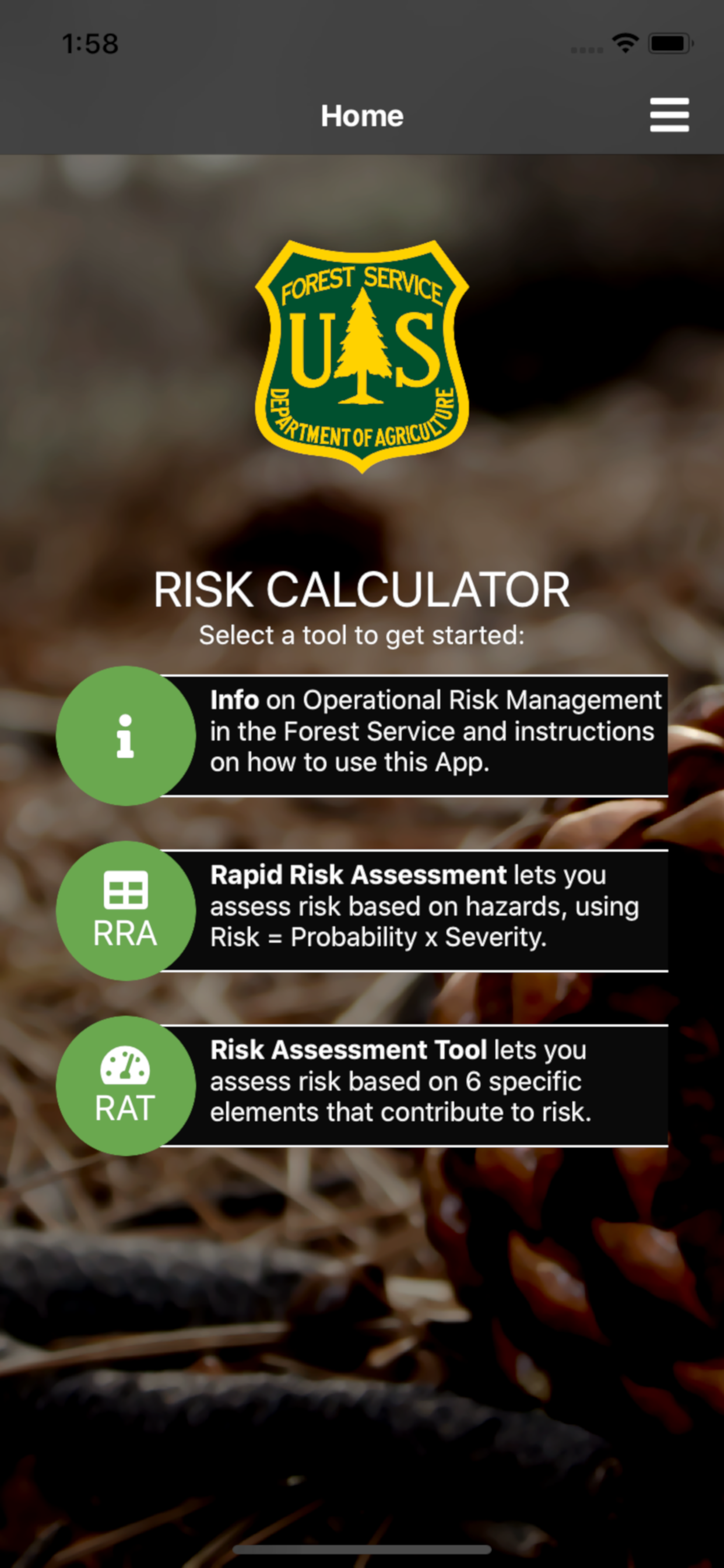 USFS Risk Calculator