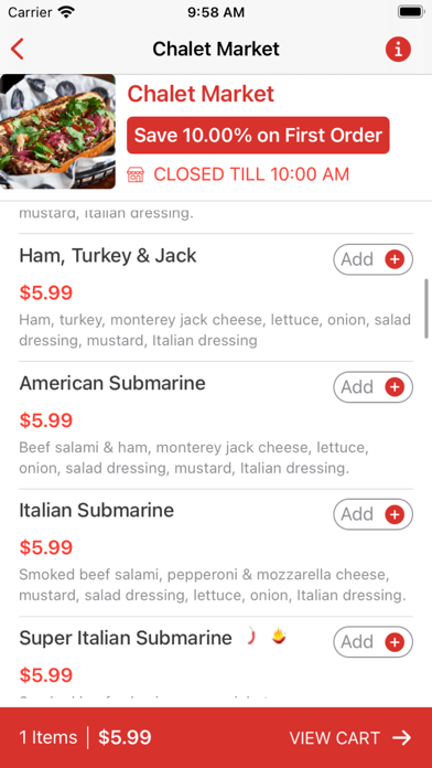 Chalet Market Screenshot