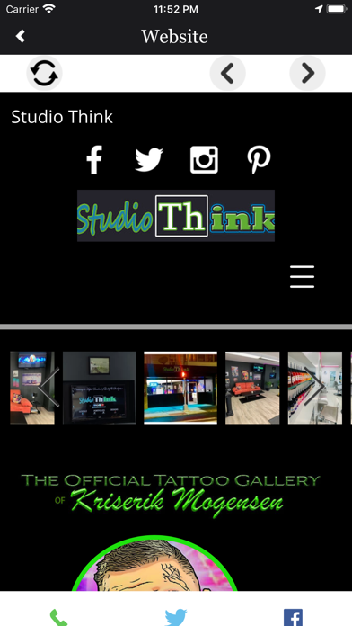 Studio Think Tattoo Gallery Screenshot