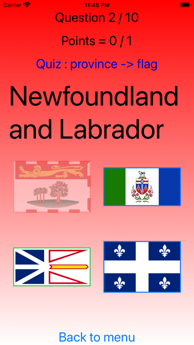 Provinces of Canada Screenshot