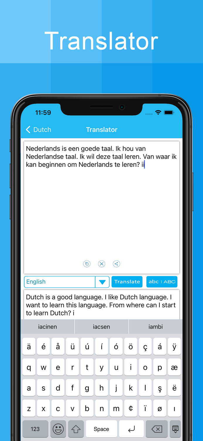 Dutch Keyboard - Translator