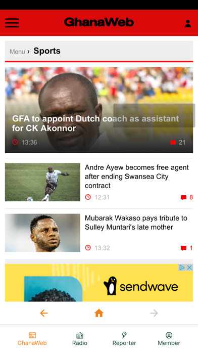 GhanaWeb Screenshot