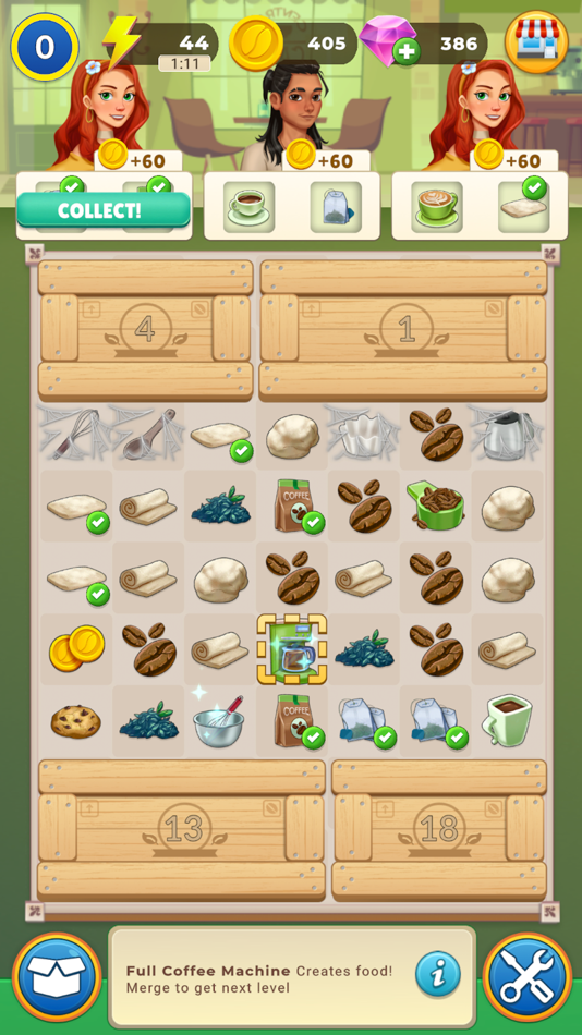 #1. Merge: Cafe Story (iOS) 由: HippoTap, LLC
