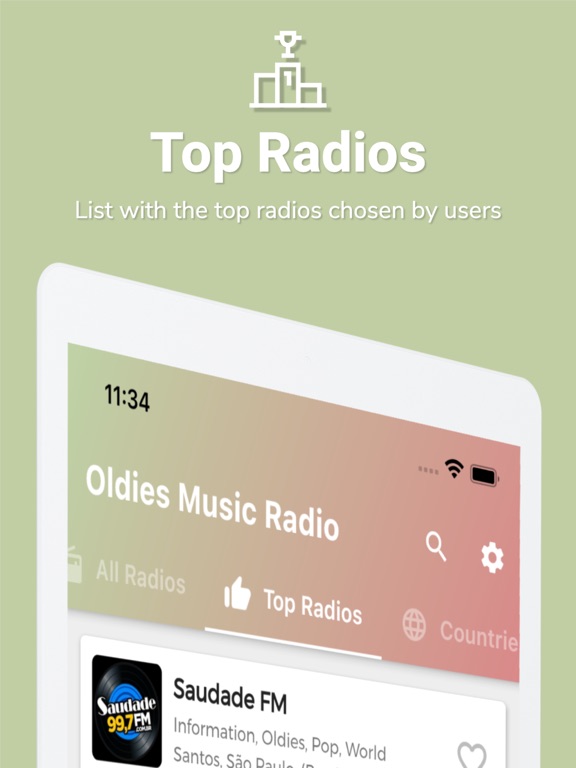 Oldies Music - Oldies Radio iPad screenshot 7 - Music app