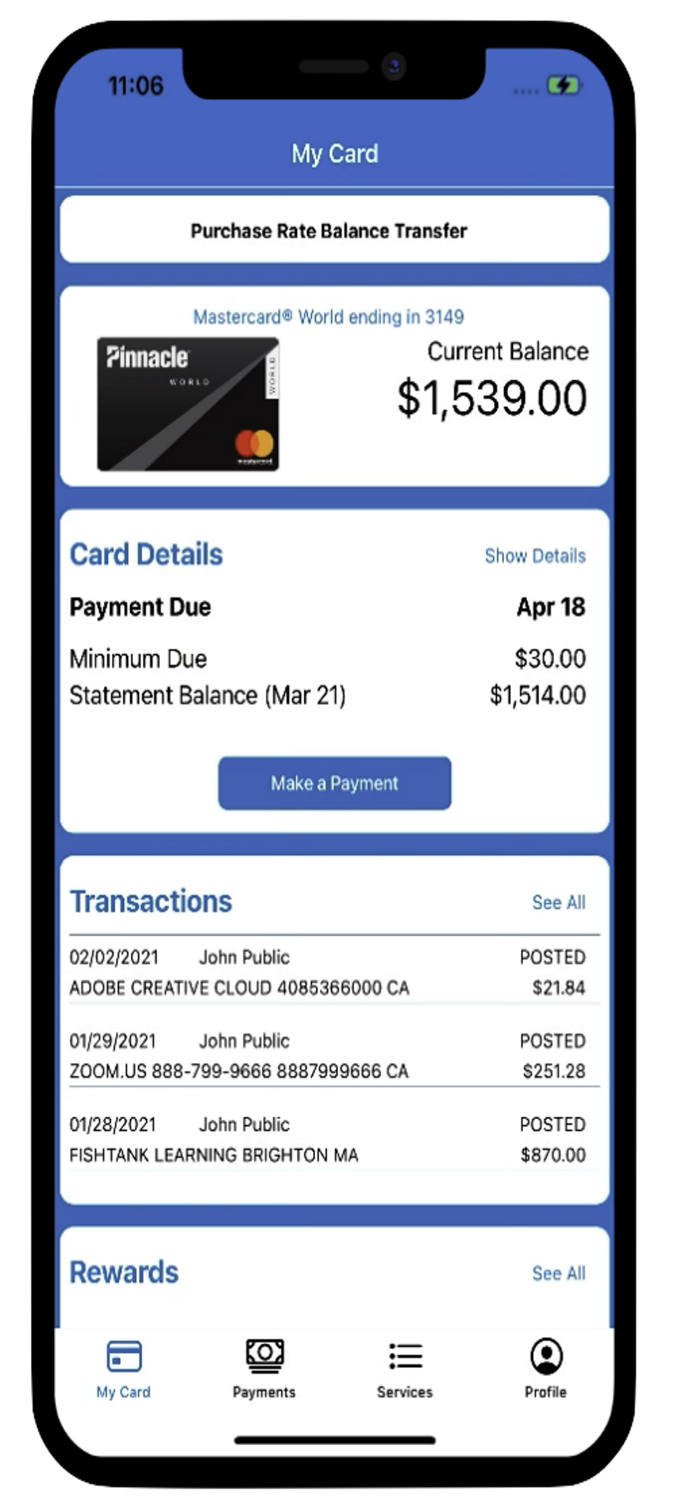 Pinnacle Credit Card