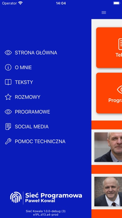 Sieć Programowa Paweł Kowal Screenshot
