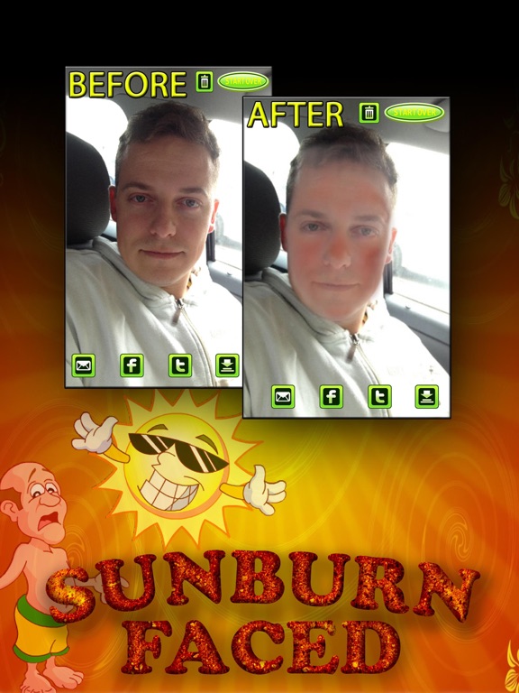 Screenshot #5 pour SunburnFaced - Fake Sun Tan FX