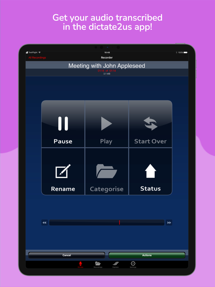 dictate2us Record and Transcribe