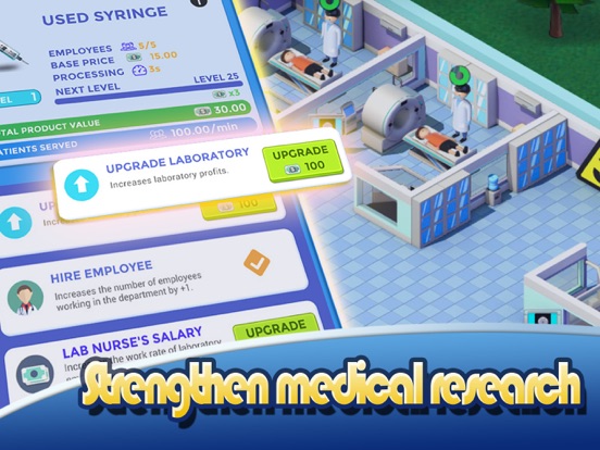 Sim Hospital BuildIt-Idle Game iPad screenshot 6 - Games app
