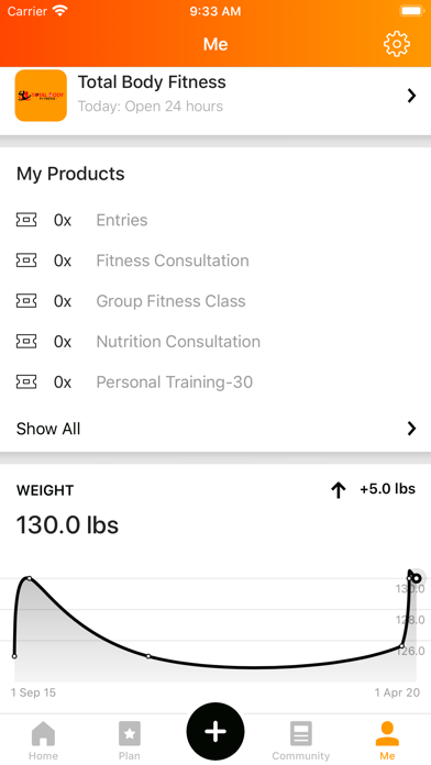 Total Body Fitness App Screenshot