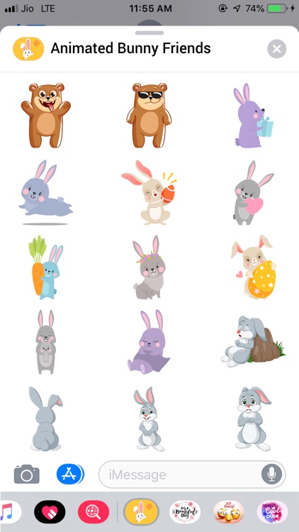 Animated Bunny Friends