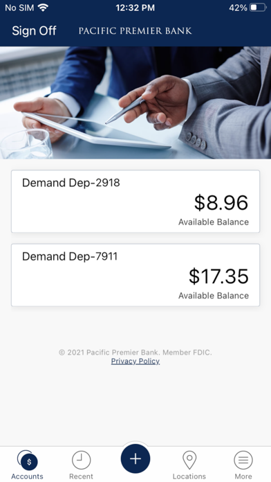 Pacific Premier Bank Personal Screenshot