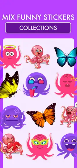 Game screenshot Butterfly & Octopus Stickers hack