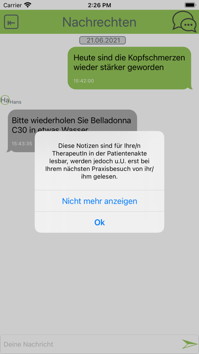 Meine Homöopathie-App Screenshot