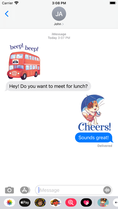 KeeKee London Stickers Screenshot