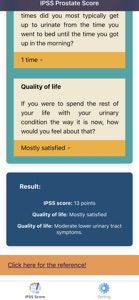 Urology IPSS Prostate Score screenshot #2 for iPhone